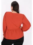 Блуза Usha Plus Size Blouse, красный - фото 4