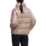 Пуховик женский коричневый Adidas - фото 2