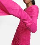 Мини-платье с рюшами Giuseppe di Morabito, фуксия - фото 5