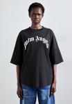 Футболка Palm Angels CURVED LOGO TEE, Black/Off White/Black - фото