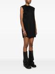 Платье мини со складками MM6 Maison Margiela, черный - фото 3