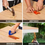 Скамья садовая Green Water из широких досок, 130x37 см, светло-коричневый - фото 3