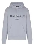 Худи с логотипом BALMAIN, серый - фото