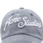 Acne Studios Хлопковая бейсболка мужская синяя, Blue - фото 3