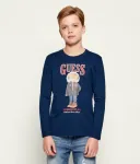 Лонгслив regular fit Guess, темно-синий - фото