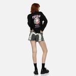 Джинсовые шорты женские ковбойские черные Evisu - фото 6