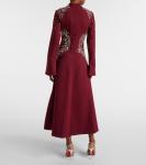 Платье миди из крепа с декором от Odetta Simkhai, Dark Wine - фото 3