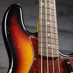 Басс гитара Fender '62 J Bass Relic - 3-Color Sunburst - фото 3