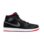 Кроссовки Air Jordan Air Jordan 1 Mid 'Cool Grey Gym Red', черный - фото