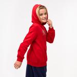 PUMA Детская толстовка с капюшоном - красный принт - фото 3