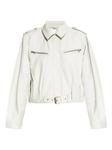 Кожаная куртка на молнии Gestuz, белый - фото