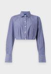 Блузка на пуговицах  STUDIO CROPPED SHIRT GAP, синий - фото 5