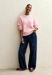 Джемпер New Look CREW NECK OVERSIZED TEXTURED, Bright Pink/Light Pink - фото