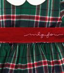 Детское клетчатое платье Il Gufo, Pine Green - фото 3