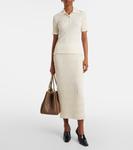 Шерстяная юбка миди Bottega Veneta, String - фото 2