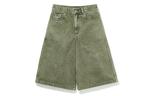714STREET Джинсовые шорты унисекс, Пыльный зеленый - фото 7