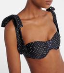 Женский бикини-топ в горошек Same, Black Cream Polka Dot - фото 4