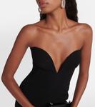 Мини-платье из крепа Mônot, черный - фото 4