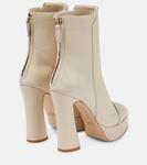 Кожаные ботинки на платформе Alexa Malone Souliers, Cream/Cream - фото 3