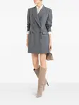 Платье мини с декором Monili Brunello Cucinelli, серый - фото 2