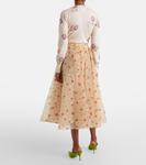 Юбка миди с цветочным принтом Prada, Rosso - фото 3