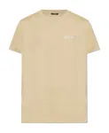 Футболка с напечатанным логотипом Balmain, бежевый - фото