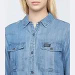 Винтажное платье оверсайз Superdry, синий - фото 4