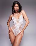 Боди Ann Summers Astrid с вырезом в белом цвете - фото