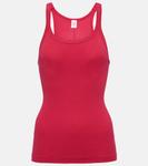 Майка из хлопкового джерси в рубчик Re/Done, Dragon Fruit - фото