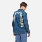Рубашка мужская джинсовая синяя Evisu, синий - фото 4