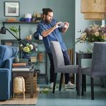 Стул BERGMUND IKEA, цвет black/gunnared medium grey - фото 2