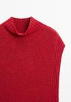 Джемпер Massimo Dutti SLEEVELESS HIGH NECK SWEATER, Red - фото 4
