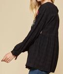 Вышитый топ Babydoll черного цвета ANDREE BY UNIT - фото 3