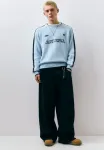 Вышитый полосатый джемпер Pull&Bear, Light Blue - фото 2