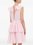 Мини-платье с текстурированной отделкой и оборками Custommade, розовый - фото 2