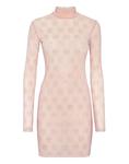 Платье-рубашка с монограммой и стразами PHILIPP PLEIN, nudepink - фото