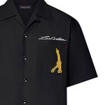 Рубашка мужская Louis Vuitton с мини принтом, черный - фото 8