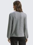 Джемпер TOM TAILOR GEMUSTERTES LANGARM, Grey Graphical Minimal/Light Grey - фото 3