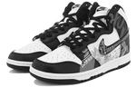 Кастомизированные кроссовки Nike Dunk Skateboarding Shoes Men, черный/белый - фото 3