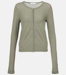 Хлопковый кардиган Vince, clay sage - фото