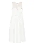 Платье миди с бантами NISSA, белый - фото