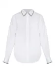 Рубашка с украшенным воротником Alexander Mcqueen, белый - фото