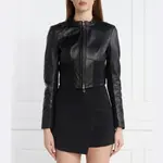 Укороченная кожаная куртка Pinko, черный - фото