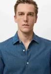 Рубашка Mango, Blue Denim - фото 4