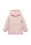 Зимнее пальто Mango Kids HOOD QUILTED , Pink - фото