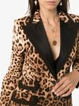 Dolce & Gabbana блейзер строгого кроя с леопардовым принтом, коричневый - фото 5
