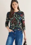Топ с длинными рукавами gemustertes Cecil, Grün - фото