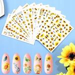 Наклейки для украшения ногтей «Подсолнухи» B-059, Frezarkowo - фото 4