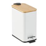 Бак с педалью Relaxdays, белый - фото