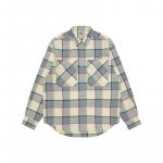 Рубашка A Bathing APE с нашивкой в клетку Aape, синий - фото 3